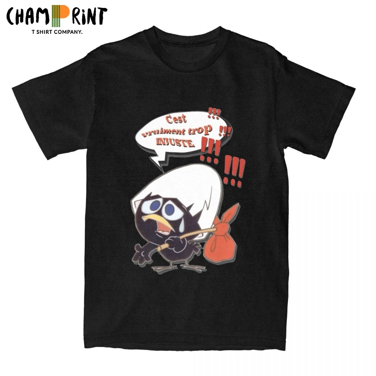 Calimero Cartoon Chicken T Shirt for Men Cotton Casual T-Shirts Round Neck Italian Tv Tees Short Sleeve Tops Printing