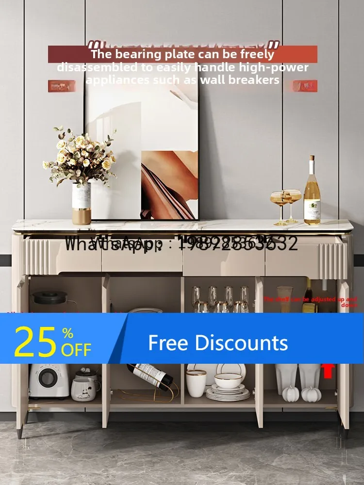 Rock Slab TV Cabinet Storage Integrated Bedroom Modern Simple  Floor-standing Wall-mounted Large Capacity Storage Cabinet