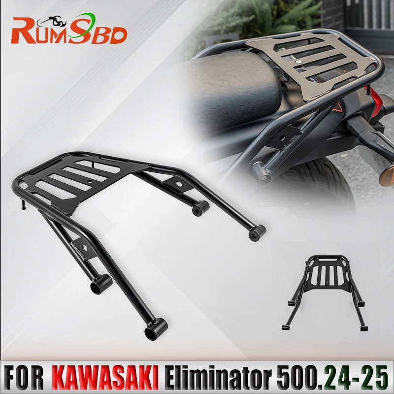 

Motorcycle Topteng Black Rear Luggage Rack Cargo Carrier Storage Rack For Kawasaki Eliminator 500 2024 2025
