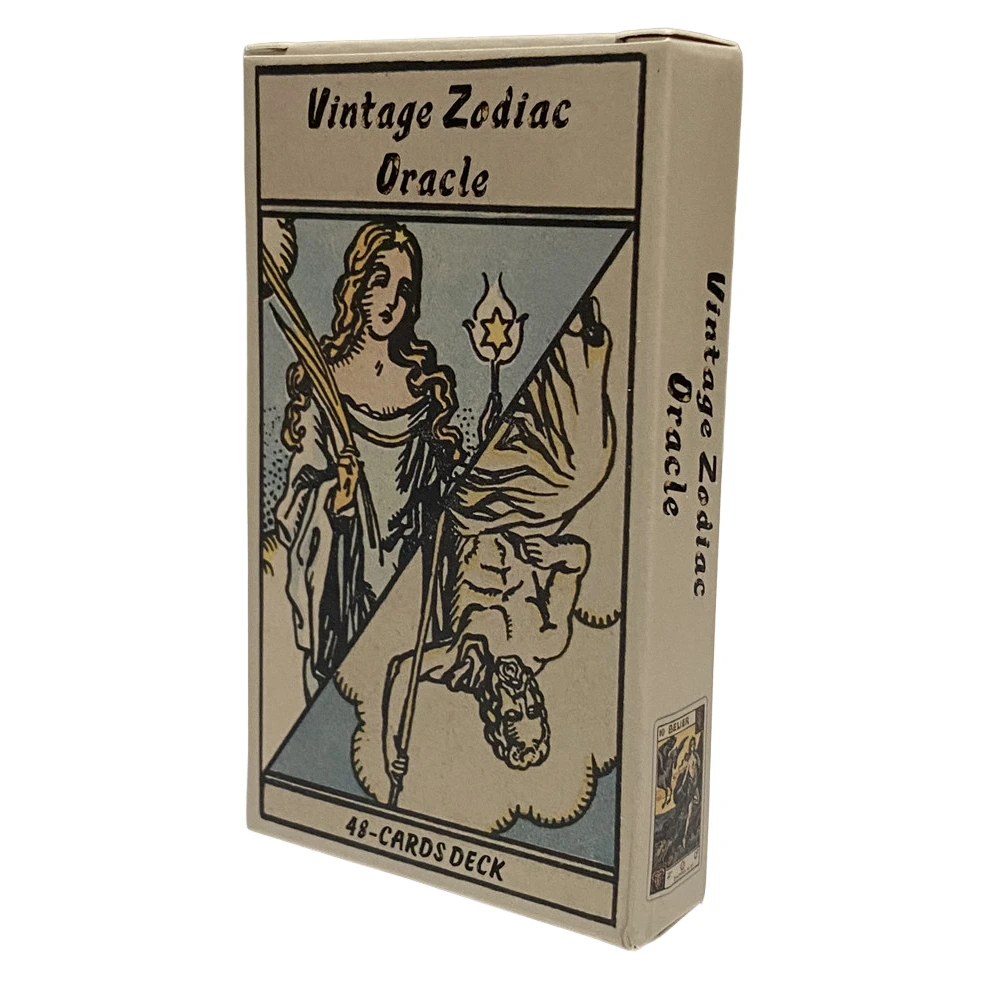 

Vintage Zodiac Oracle Cards A 48 Deck Cards Classic Divination Board Game Oracle Deck