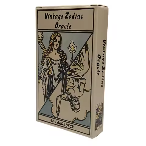 Vintage Zodiac Oracle Cards A 48 Deck Cards Classic Divination Board Game Oracle Deck
