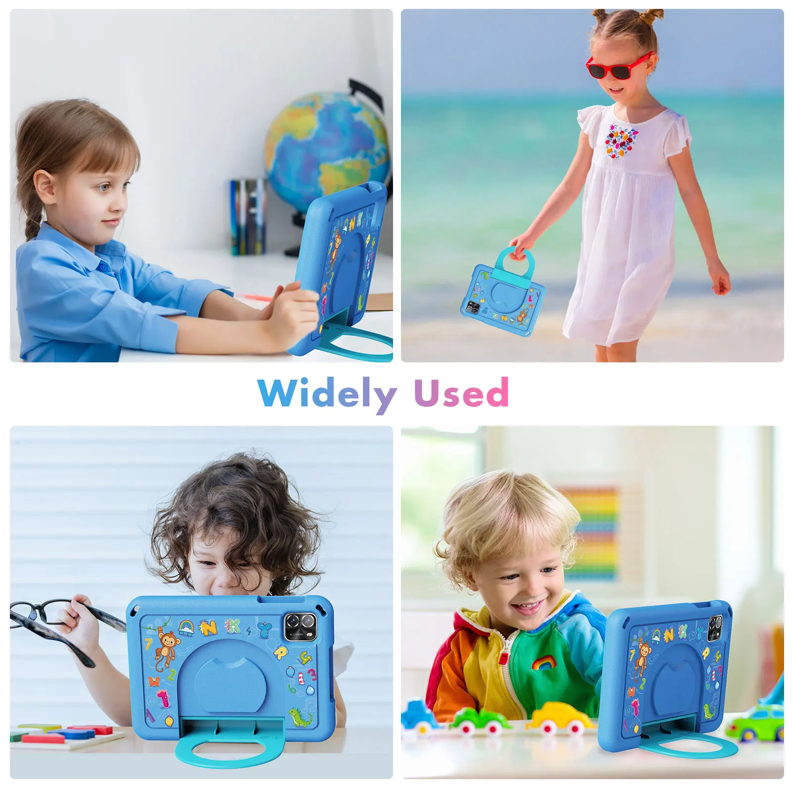 تابلت PRITOM Kids مقاس 7 بوصات يعمل بنظام Android 14، وذاكرة وصول عشوائي 8 جيجابايت (3+5 جيجابايت افتراضية) وذاكرة قراءة فقط 64 جيجابايت، ومعالج A523 ثماني النواة، وواي فاي 5 جيجا، وكاميرا مزدوجة #6