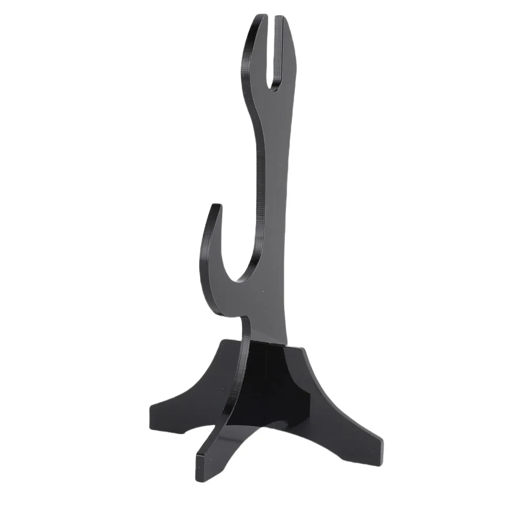 2Pcs Elegant Black Sword Display Stand Acrylic 20 x 12cm Two Layer Sword Stand Samurai Sword Holder Home Decor