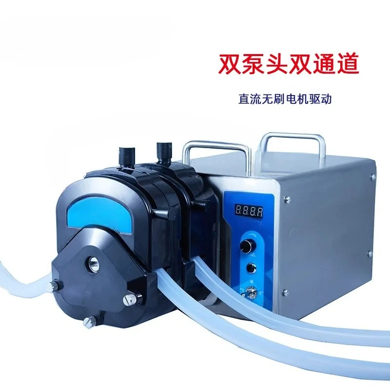 Fluid pump for admixture chemical special filling machine, stainless steel double head small industrial peristaltic pump