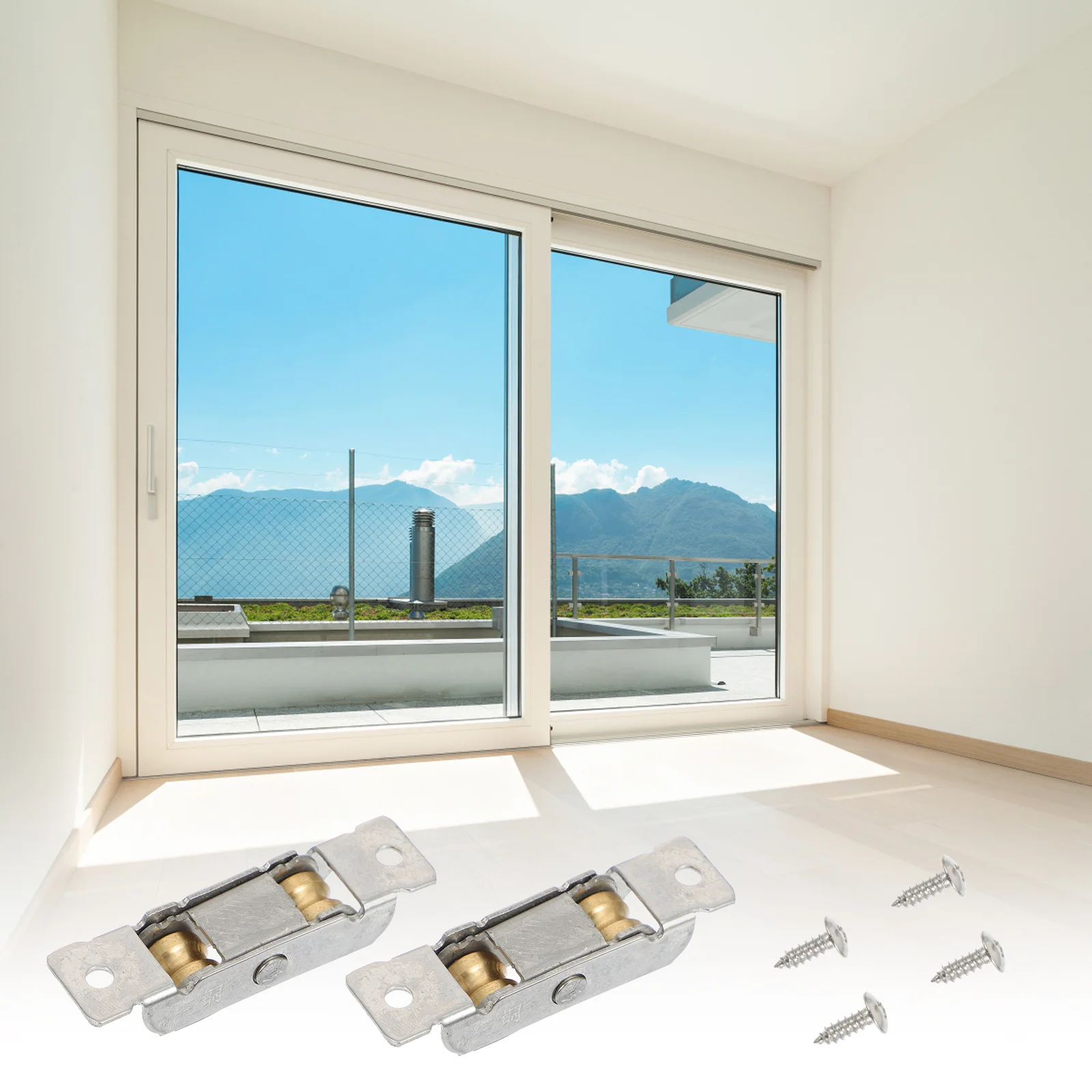 1 مجموعة نافذة انزلاق الباب الأسطوانة الفولاذ المقاوم للصدأ النحاس السلس غير قابل للصدأ الأجهزة الصامتة استبدال الباب الأسطوانة مجموعة