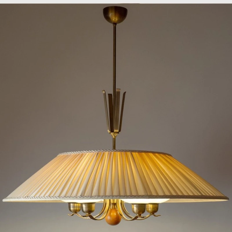 

Sweden 1940s medieval antique chandelier French medieval Nanyang style retro bedroom living room dining room lamps