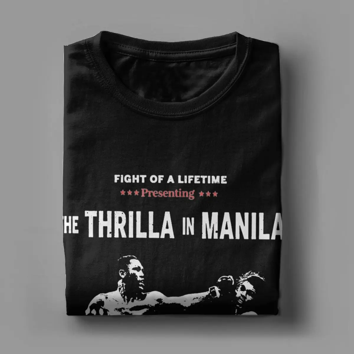 Funny Alis Vs Frazier Thrilla In Manila T-Shirts Men Women\'s 100% Cotton boxing Tees Shirt Summer Clothing