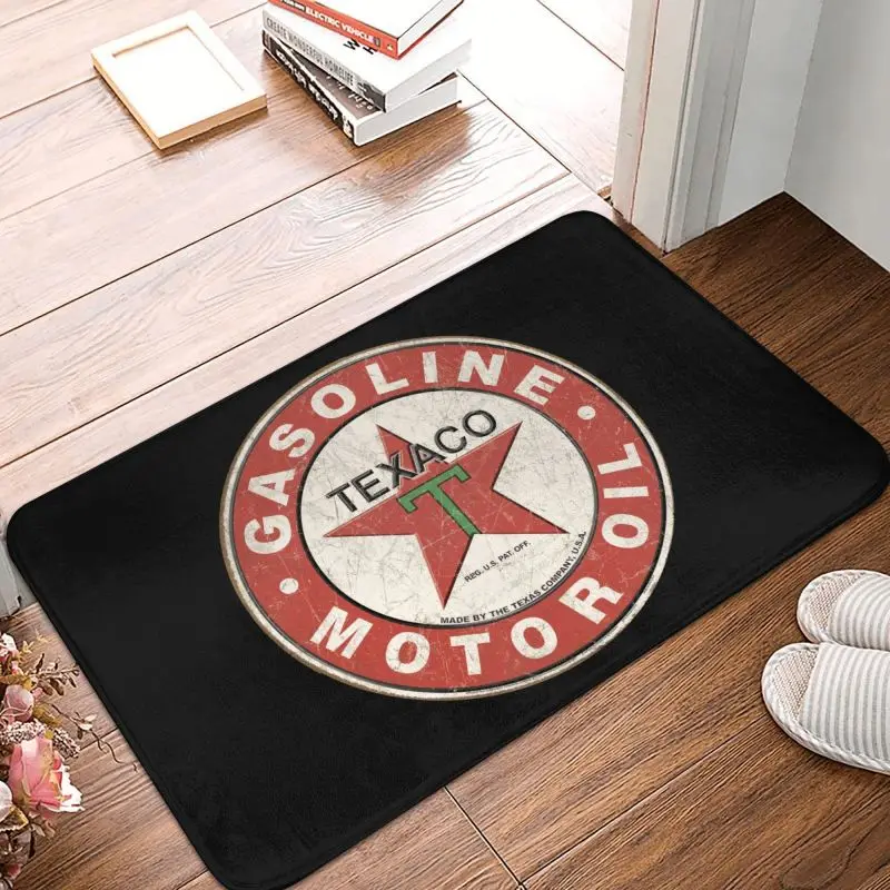 Custom Vintage Birthday Gift Texaco Doormat Mat Anti-Slip Kitchen Bath Toilet Rug Carpet 40*60cm