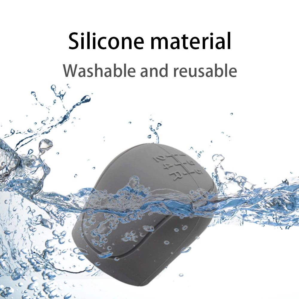 1Pc Manual 5-speed Car Silicone Gear Shift Knob Cover Collars Non-Slip Grip Handle Protective Covers Auto Interior Accessories