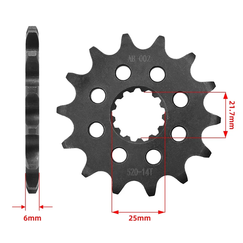 Motorcycle Front Rear Sprockets 20CrMnTi For YAMAHA YZF-R25 MT-03 MTN320-A B082 YZF-R3 YZF320-A YZF R3 Monster 43T/14T Tooth 520