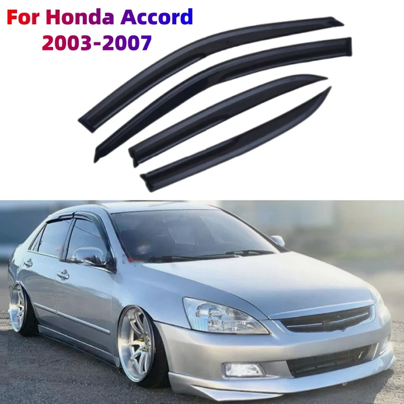 

Window Visors Rain Sun Guard Vent Wind Deflector Weathershield Moulding Trim For Honda Accord 2003-2007 Sedan Cars Accessories