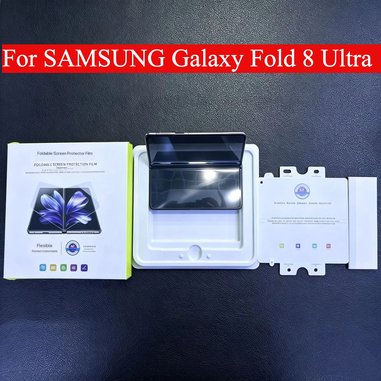 2 Stück Matte HD Anti-Splitter AR AF Hydrogel-Folie für Samsung Galaxy Z Fold 8 Ultra 7 6 5 mit Werkzeug-Kit Weicher Innenbildschirmschutz