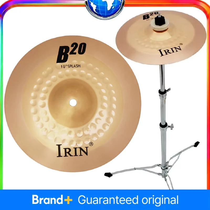

10 Inch Brass Cymbals Golden Jazz Drum Percussion Splash Crash Hi-Hat Musical Instrument Accessories for Drummers