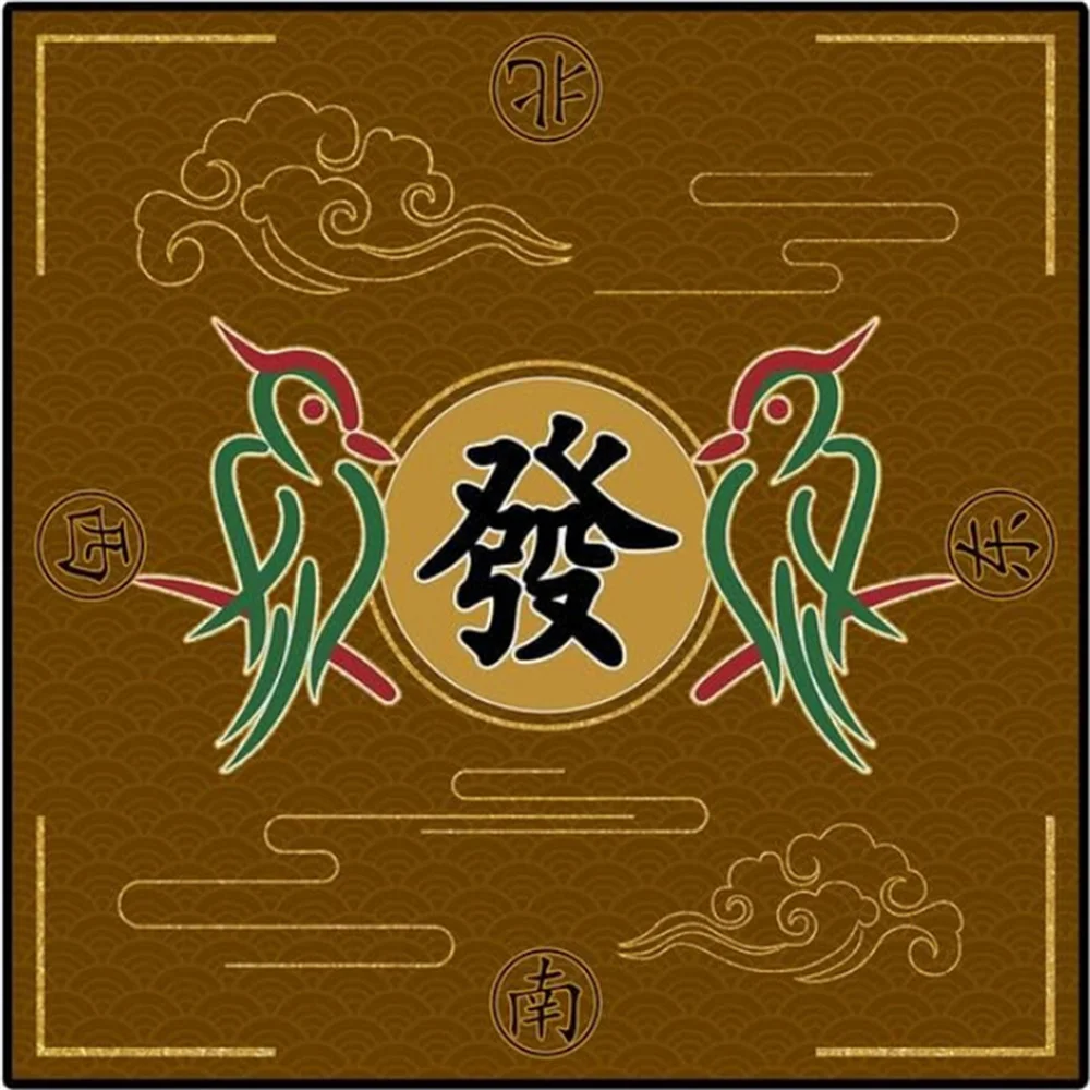 Waterproof Mahjong Game Table Mat Thicken Texas Hold'em Poker Tablecloth Mahjong Table Mat for Desktop Playing Card Game