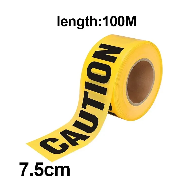 Premium Yellow Caution Tape, Bright Yellow W, Wide for Maximum Readability, Strongest & Thickest Tape for Danger/Hazardous Areas