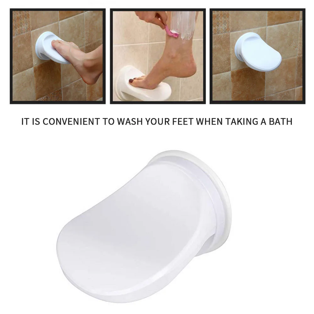 Bathroom Wall-mounted Shower Foot Rest Shaving Leg Step Aid Grip Holder Pedal Step Suction Cup Non Slip Foot Pedal Wash Feet