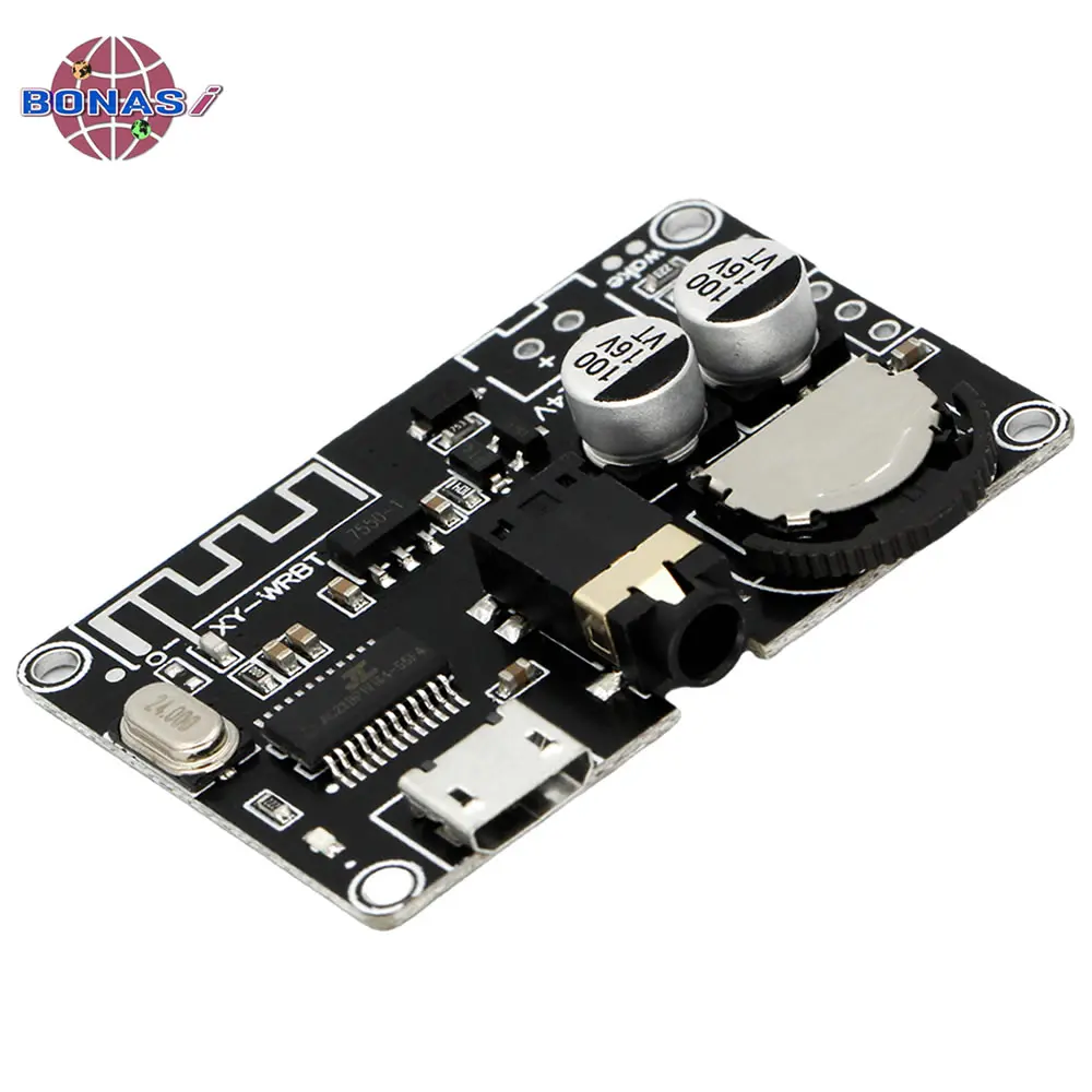 Bluetooth Audio Receiver Board XY-WRBT Bluetooth 5.0 MP3 Lossless Decoder Board DC3.7V-24V Wireless Stereo Music Module 3.5mm