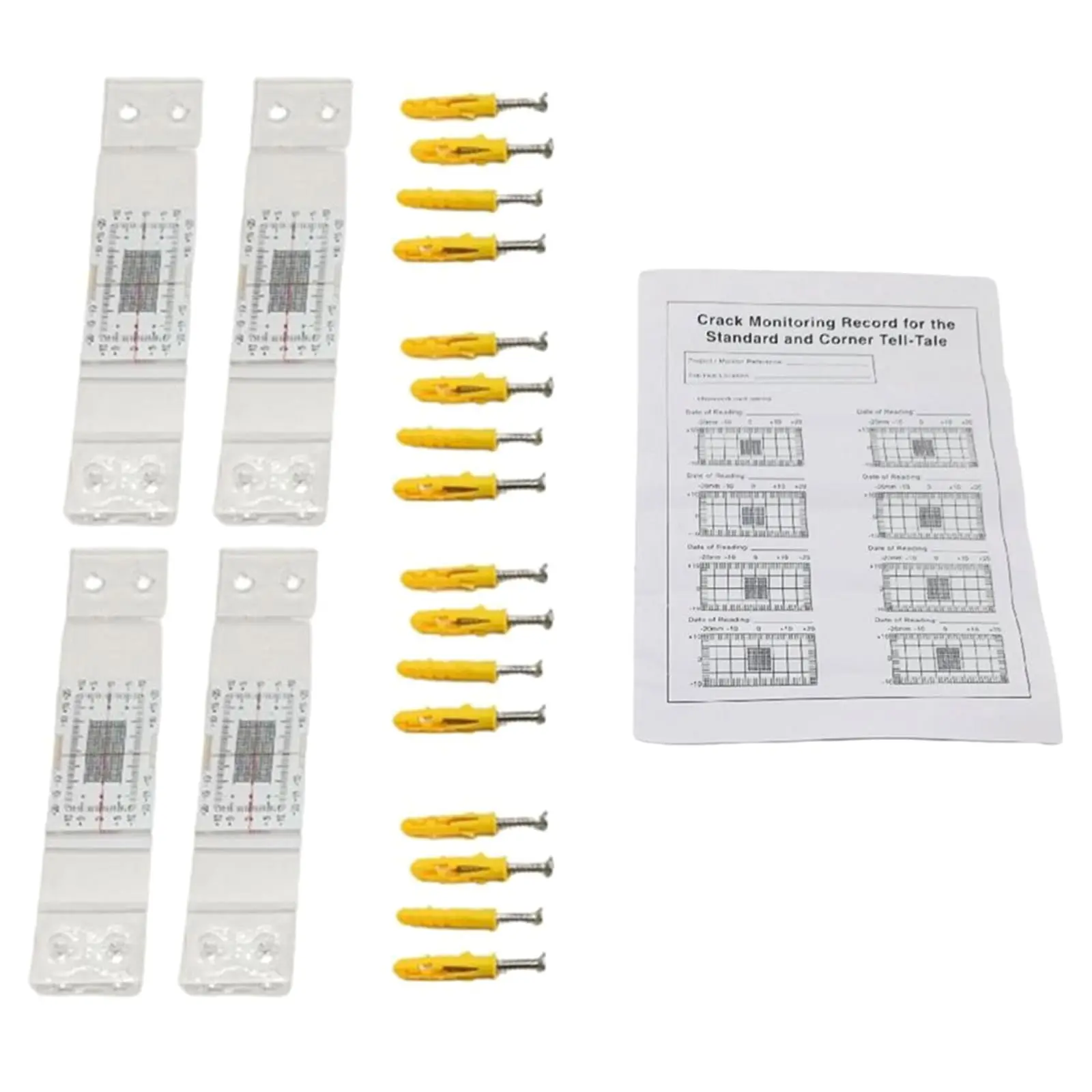Acrylic Crack Monitoring Record Tool Crack Crack Gauge Monitor gauge Measuring Instrument For Monitoring Wall Deformation Cracks