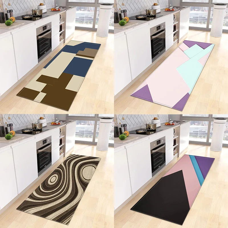 Geometric Colorful Print Home Kitchen Floor Mats Door Front Decoration Floor Mats