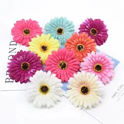 10/50 Pcs Fake Gerbera Scrapbooking Christmas Decorations for Home Accessories Wedding Decorative Flowers Wall Artificial DIY
