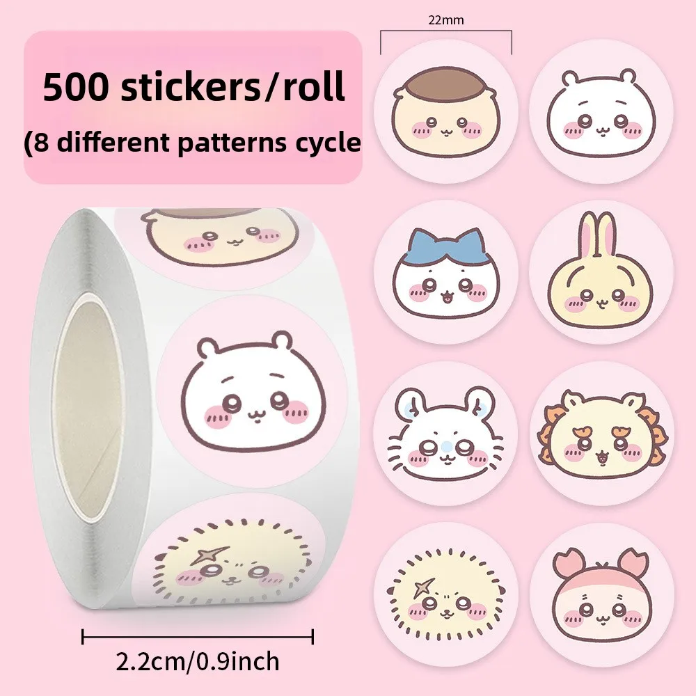 Aufkleberrolle, Aufkleber „Jiyi“, Siegelaufkleber, Hachiware Usagi, niedlicher Aufkleber für Handbuchmaterial, Momonga, selbstklebendes Schneideband