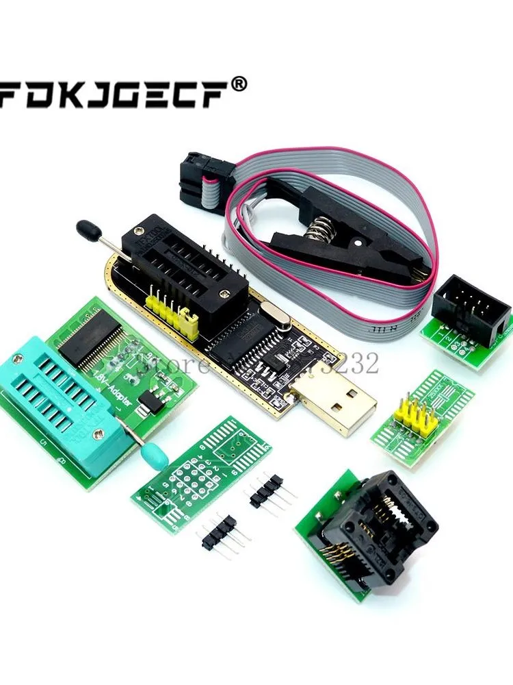 CH341A 24 25 serii EEPROM Flash BIOS programator USB moduł + SOIC8 SOP8 klip testowy + 1.8V adapter + SOIC8 adapter DIY zestaw — zdjęcie produktu 7