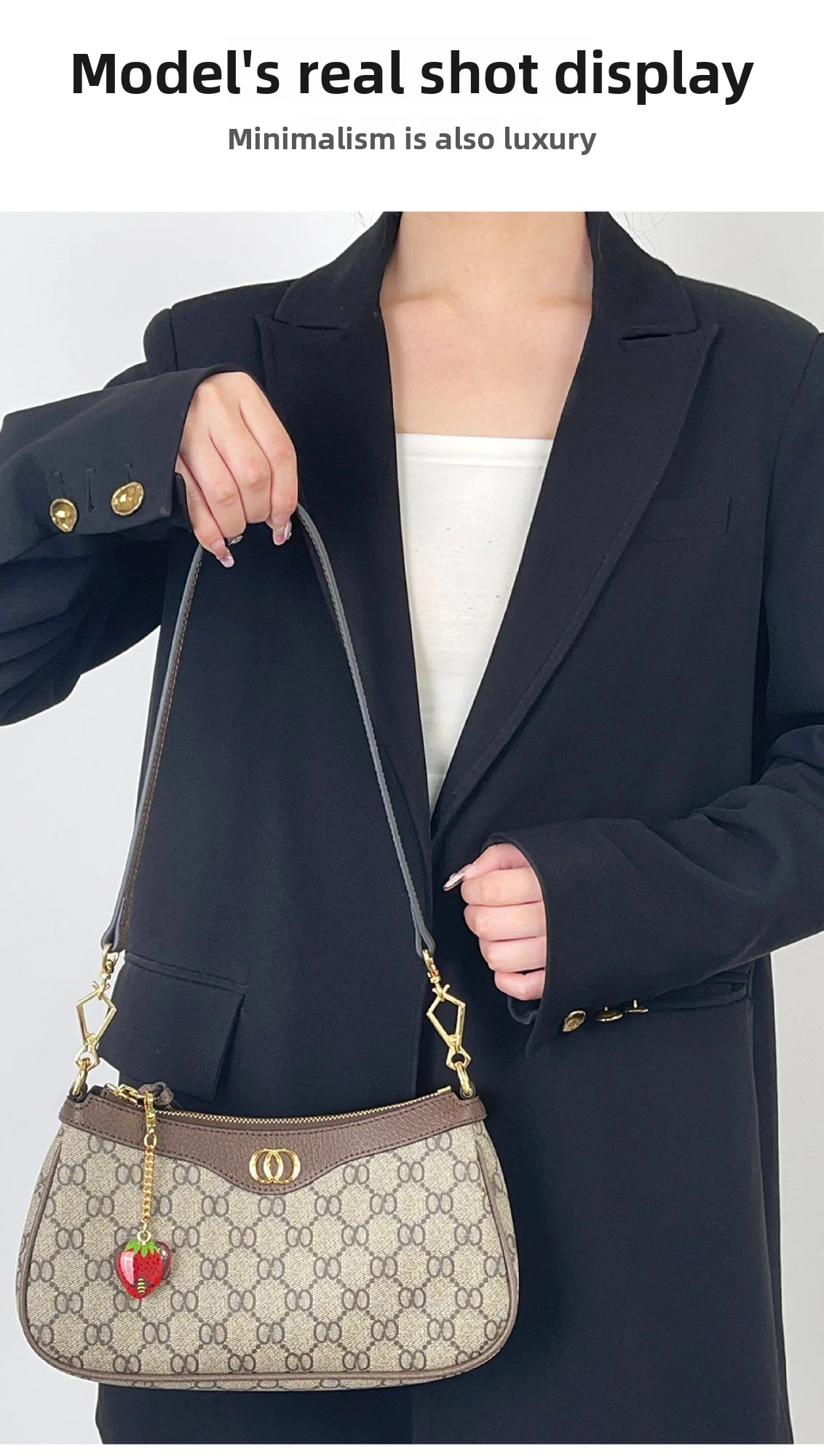 Bag Shoulder Strap For Ophidia Durable Fashion High-end Gift Underarm Crossbody Shoulder Strap Modification Bag Accessories