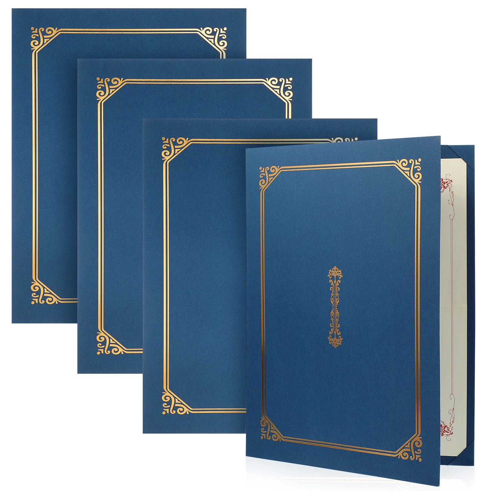 4 pcs A4 Paper Holders Document Covers For Diplomas Awards Graduation Presentation Folders Certificate Cover Award Folders