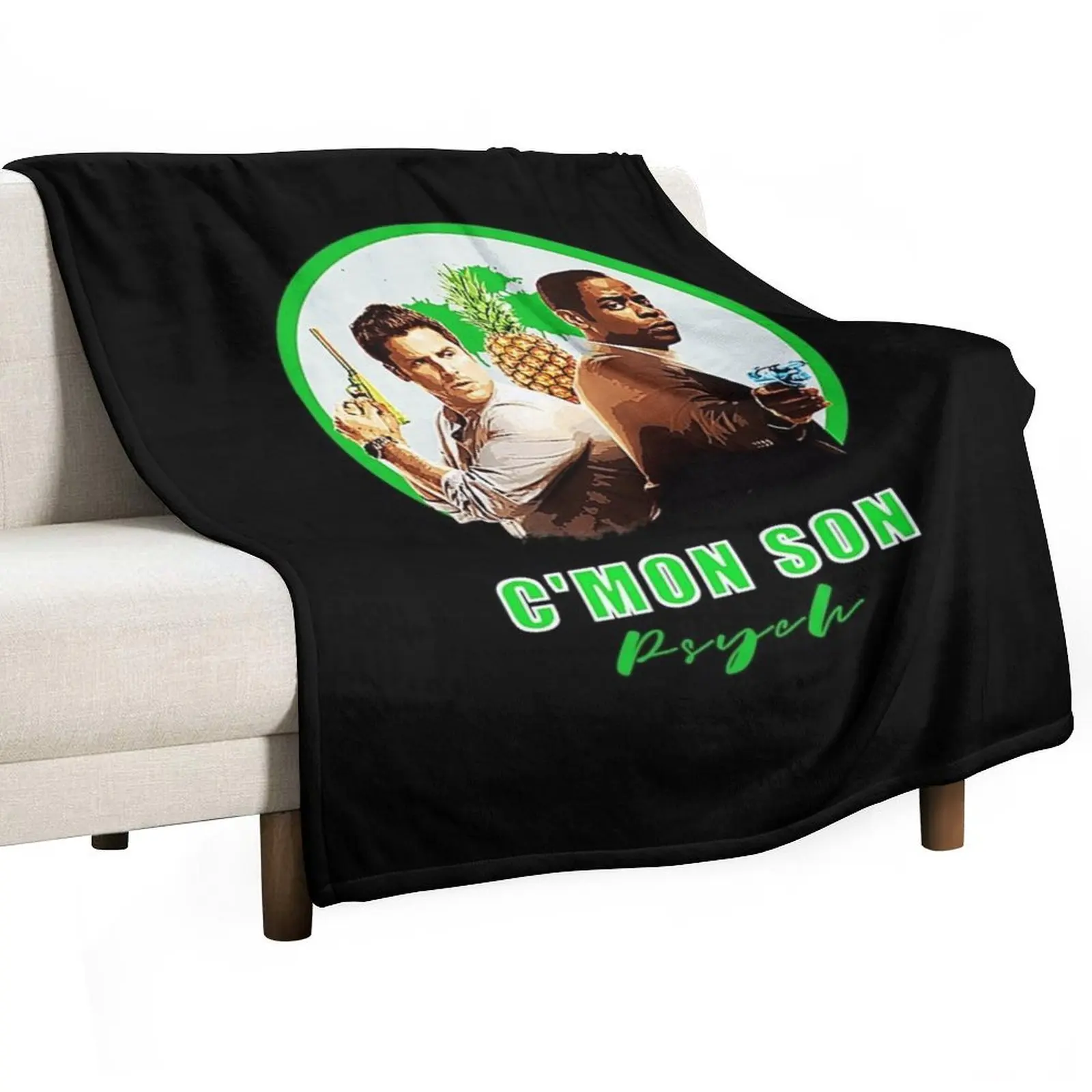 Psych-C'mon son Throw Blanket Thermals For Travel anime Moving Stuffeds Blankets