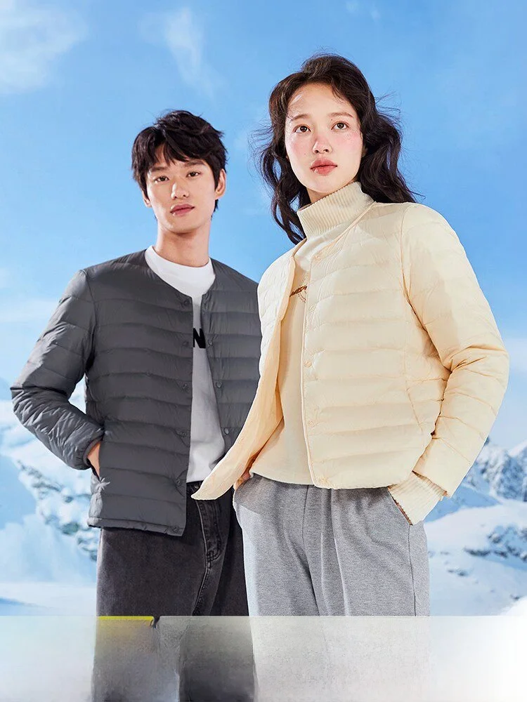 

Snow Flying 2026 Spring New Style Korean Version Slim Fit Short Puffer Jacket Couple Basic Casual Outerwear Nylon Fabric