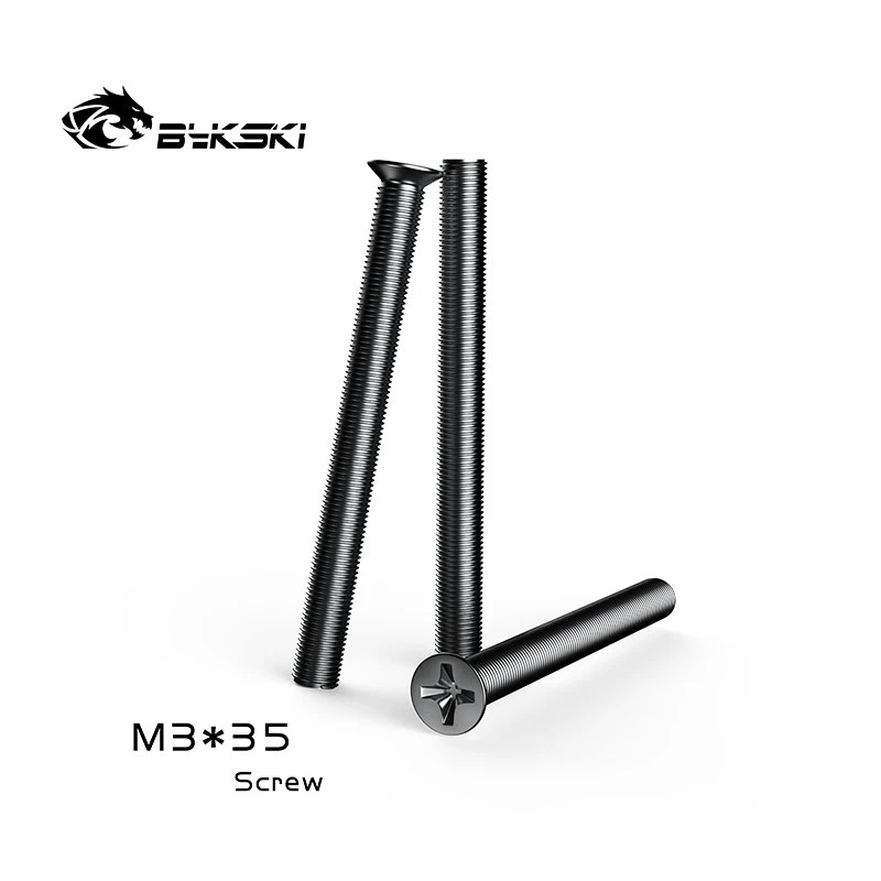 

Металлические крепежные винты Bykski (4 шт./компл.) для радиаторов, аксессуары для водяного охлаждения, для крепления вентиляторов, черные, M3x30, M3x35