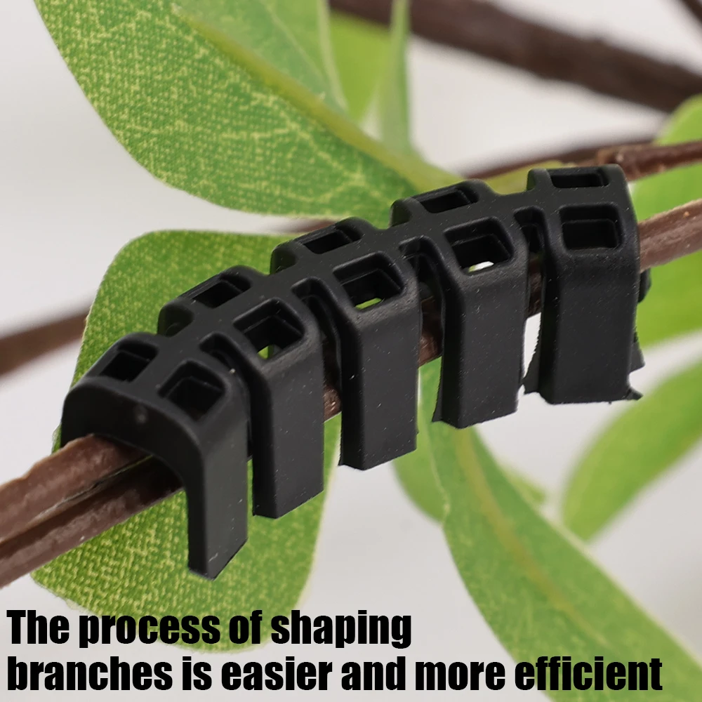 10/100PCS Plant Bending Support Clip Vine Flower Stem Low Pressure Training Device Reusable Plant Growth Fix Tools Garden Supply