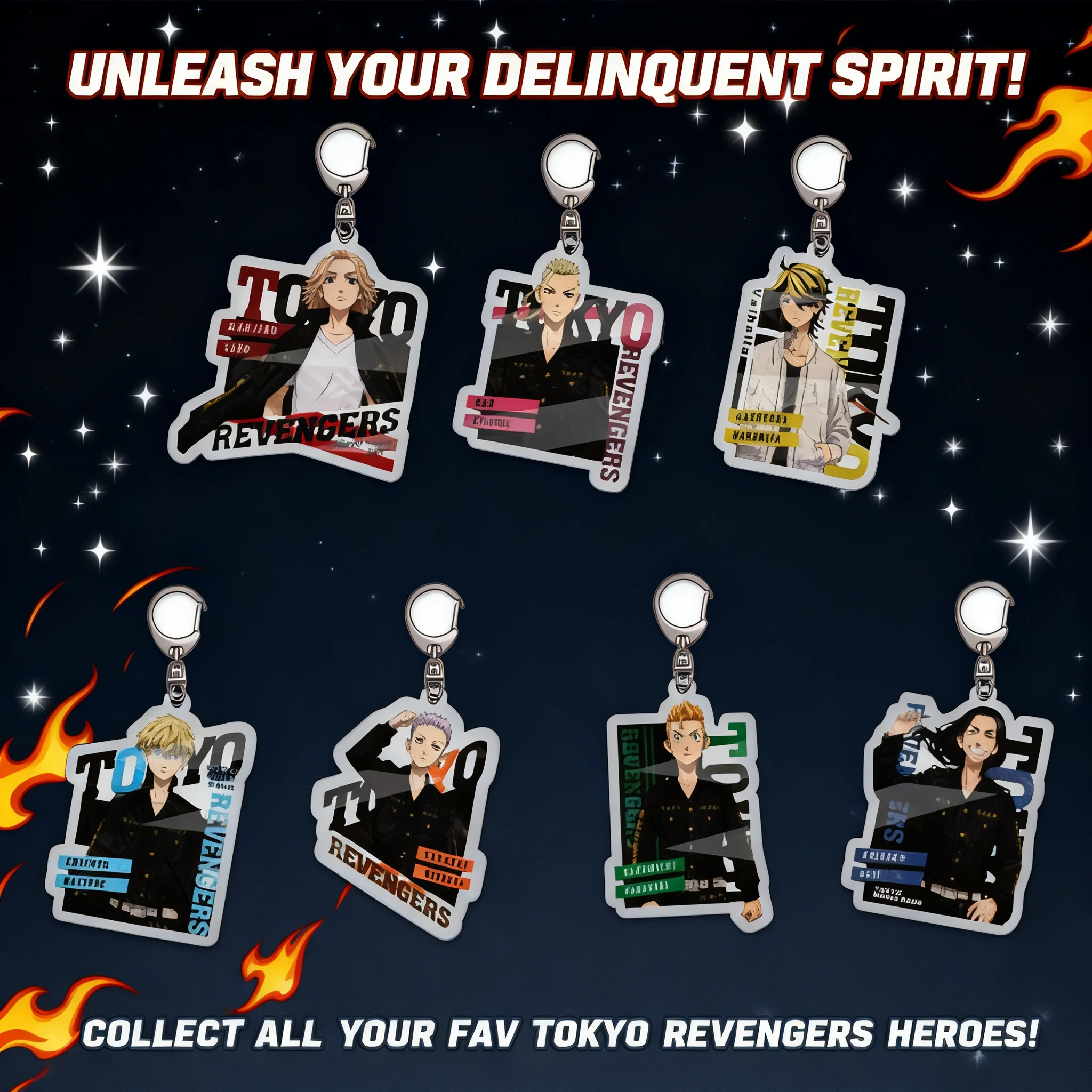 

Anime Tokyo Revengers Sano Manjiro Hanagaki Takemichi Acrylic Keychain Pendant Decorative