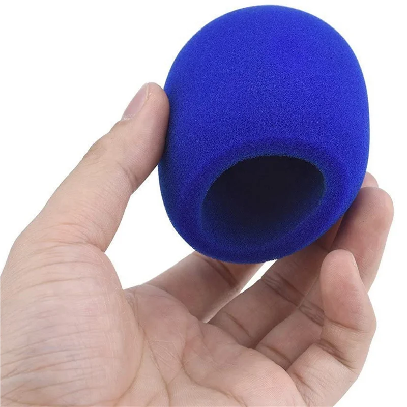 20 szt. Jednokolorowe, niejednorazowe osłony przeciwpyłowe na mikrofon, pogrubione osłony mikrofonu, osłony zapobiegające wydmuchiwaniu mikrofonu do KTV-AB01