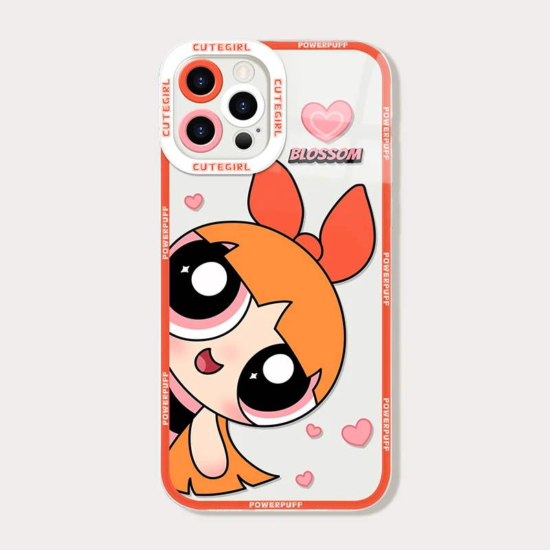 Funda transparente anime P-Powerpuff Girls para Xiaomi POCO X8 Pro Max X7 X6 Neo X5 X3 F7 F8 Ultra F6 F5 F3 M8 M7 M6 PRO 4G 5G M5S 4