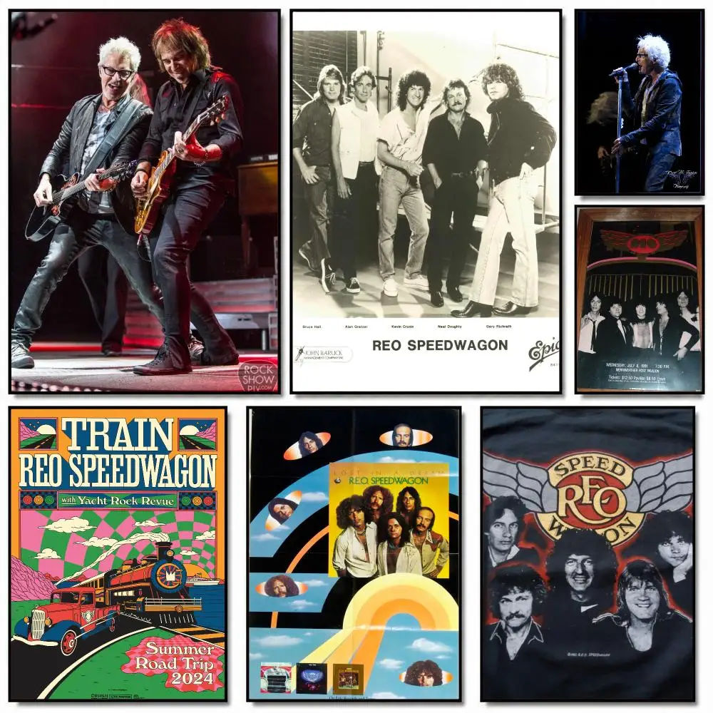 band R-REO Speedwagon-N Poster Removable Wall Sticker for Home Cafe Bar Office Interior Decor