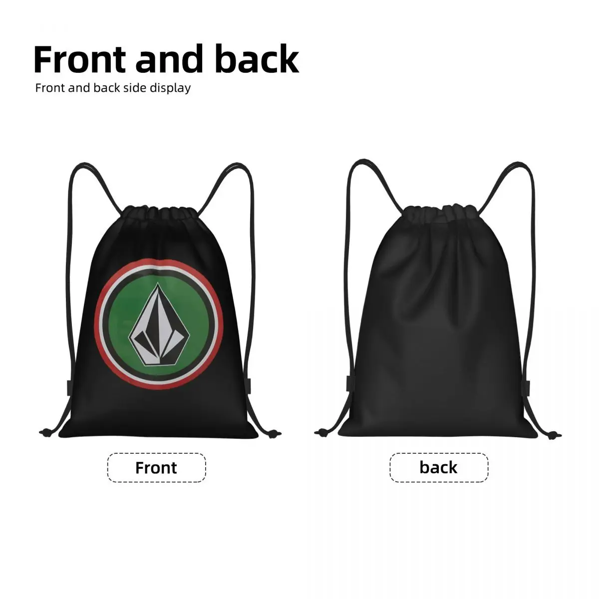 Volcoms-Stone Boardsports Surfboard Proximity Wstring Backpack, Sports Gym Bag, Training Sack for Women and Men