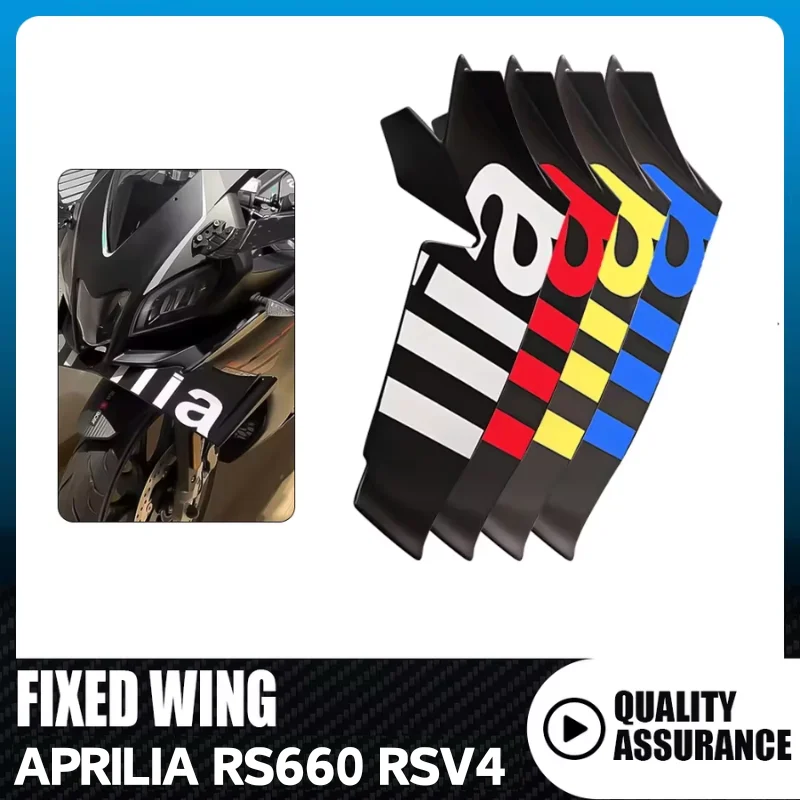 

Motorcycle Fixed Wind Wings For Aprilia RS660 RSV4 General Years Side Winglet Front Aerodynamic Wing Spoiler Fairing Accessories