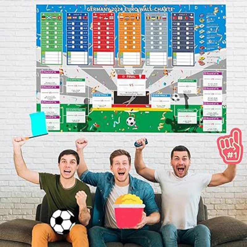 Football Tournament Wall Chart Calendar  2024 Wall Chart Schedule Poster