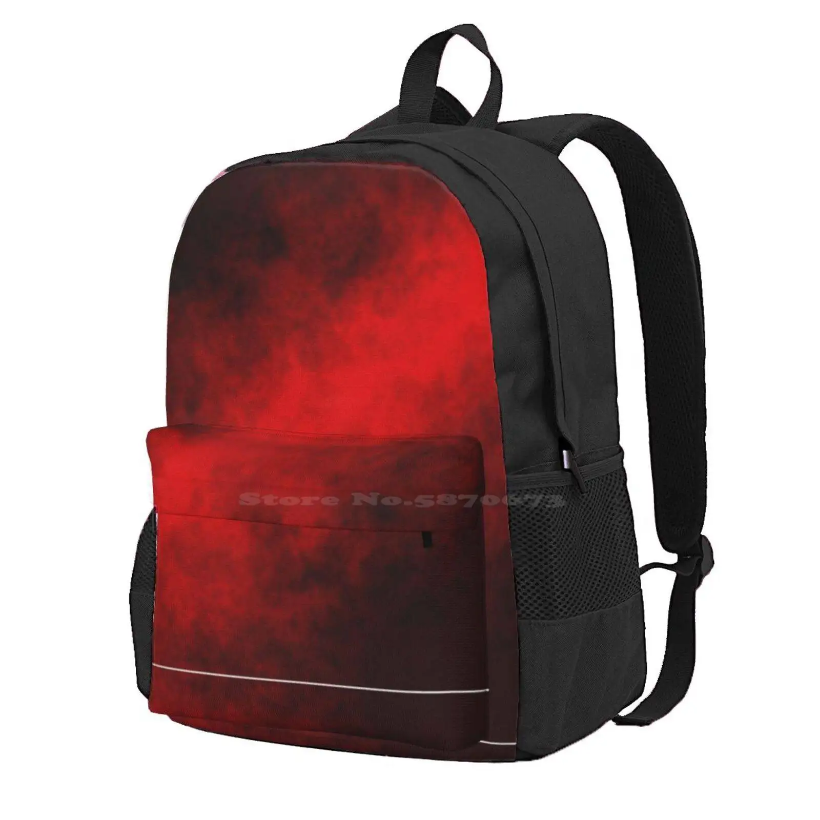 

Red Smoke Hot Sale Schoolbag Backpack Fashion Bags Red Smoke Smoke Patterns Smoke Designs Red Lights Light Patterns Light Waves