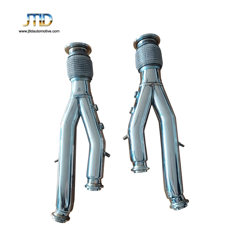 

JTLD Performance Racing Car Stainless Steel Exhaust Catless Polished Downpipe For Lamborghini LP700 Test Pipe