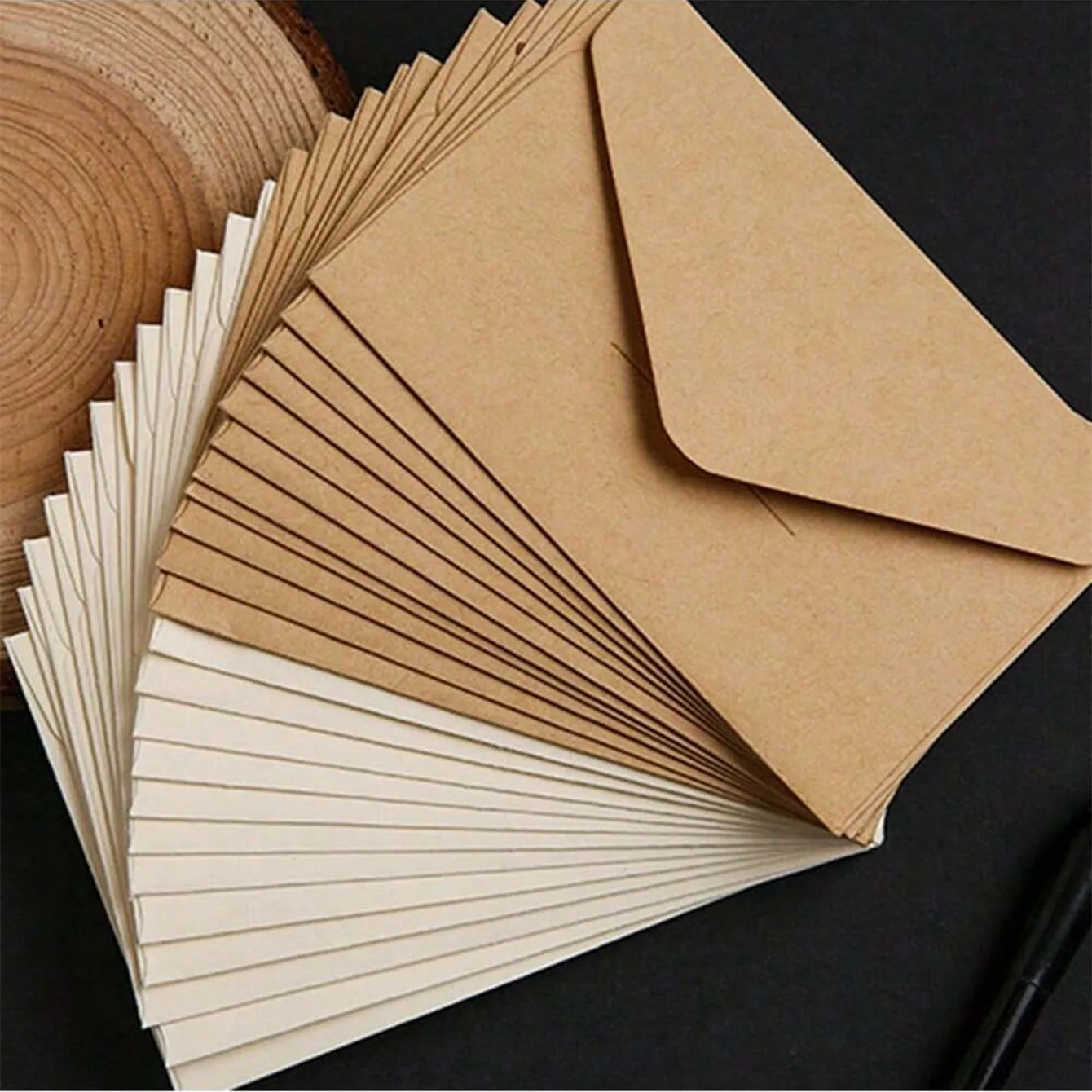 20PCS/lot Simple Retro Envelope Kraft Thickened Wire Wrap Handbook Invoice Organizer Literary Love Letter Envelope Bags File Bag