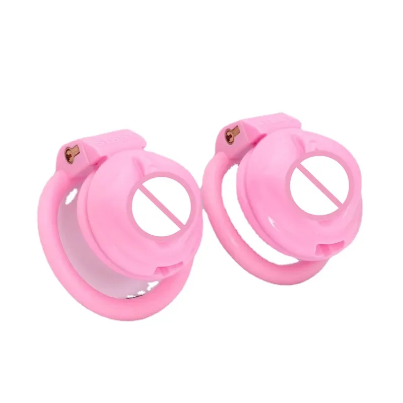 New Pink Chastity Cock Cage For Men Sissy Bondage Chastity Devices Penis Cage Abstinence Lock Ring Penis BDSM Gay Adult SexToys