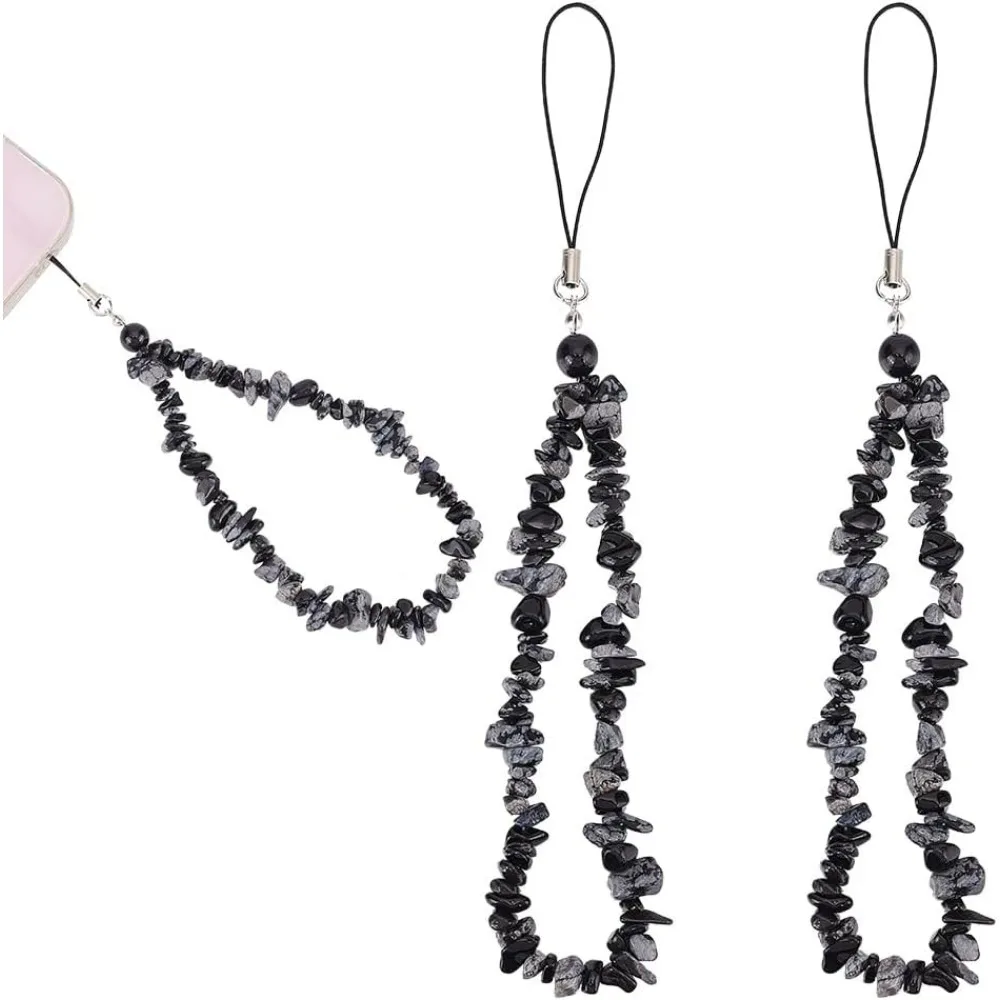 2 шт., цепочка из бисера, мобильные ремни, имитация драгоценных камней, цепочка для телефона, ремешок на запястье для мобильного телефона, кошелек для ключей от машины, декоративный телефон