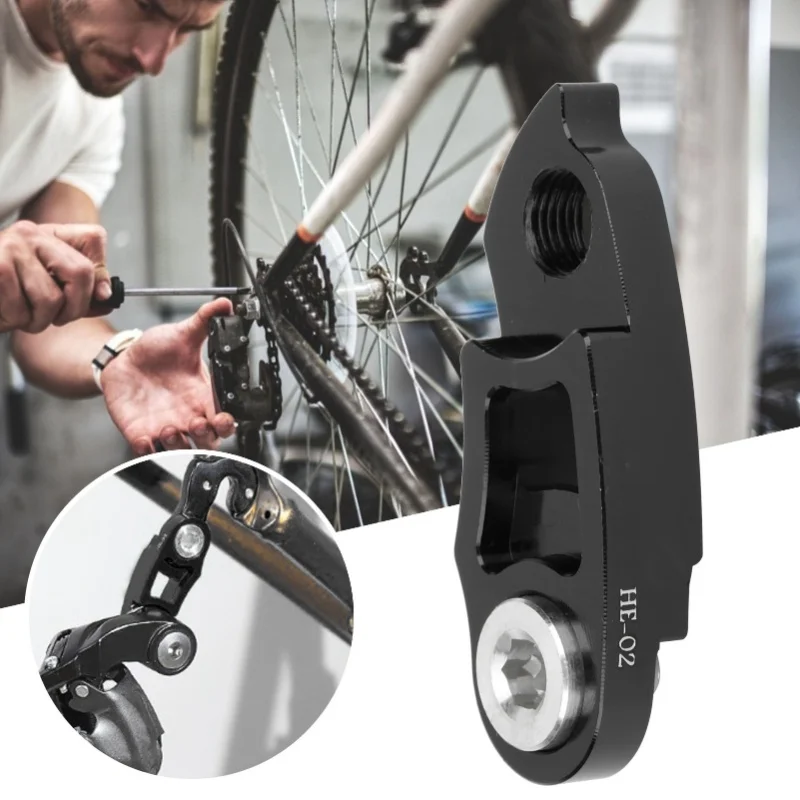 دراجة جبلية خلفية Derailleur شماعات دراجة سبائك الألومنيوم الذيل هوك موسع ملحق أسود #6