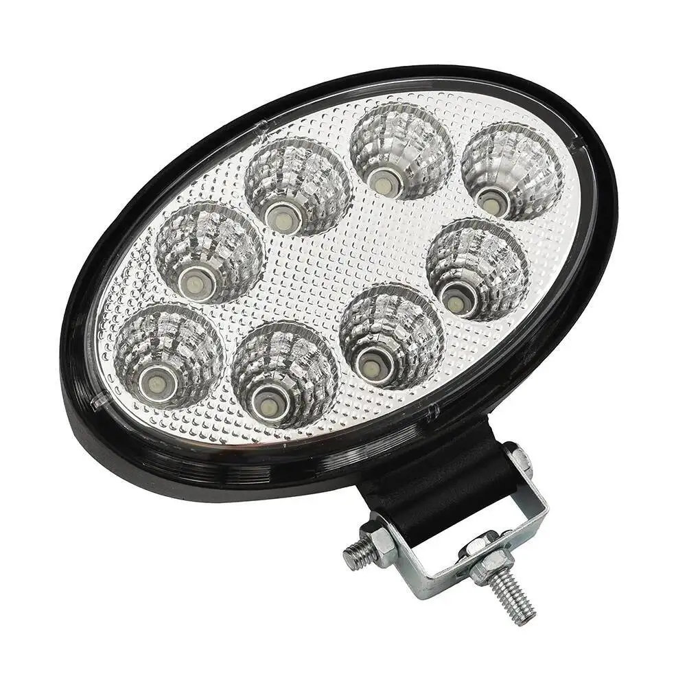 Car 5Inch 24W Oval LED Work Lamp Fog Light Truck Offroad Tractor Flood Beam Direct Current 12V 24V