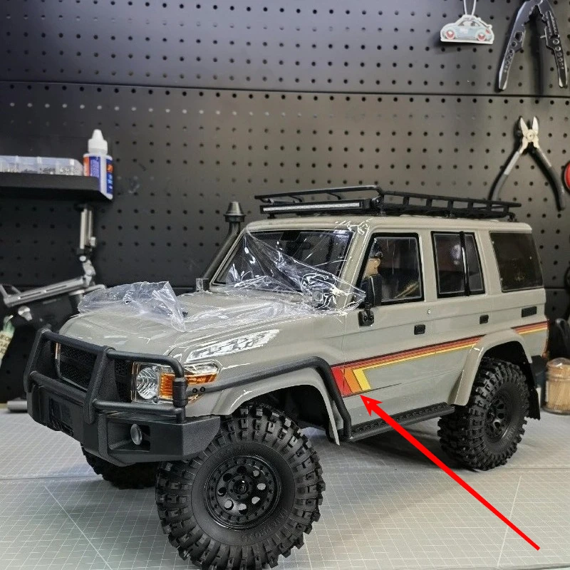 1/10 RC Sticker Decals for RGT LC76 EX86190 Toyota Land Cruiser Body Decoration – Orange Red & Blue Color Available  Accessories