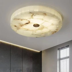 Led Lights Modern 2026 Marble Ceiling Chandelier Home Decor Ceiling Lamp White Marble New Designer Lustre for Living Room