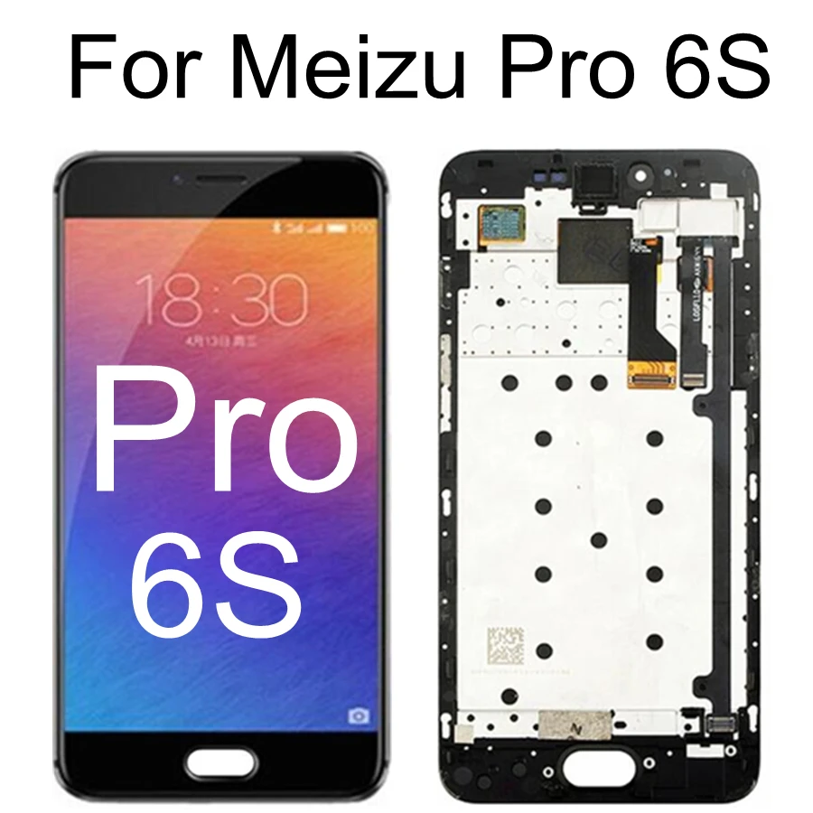 For Meizu Pro6s PRO 6s M570Q-S LCD Display Touch Screen with Frame Digitizer Assembly Replacement Accessories