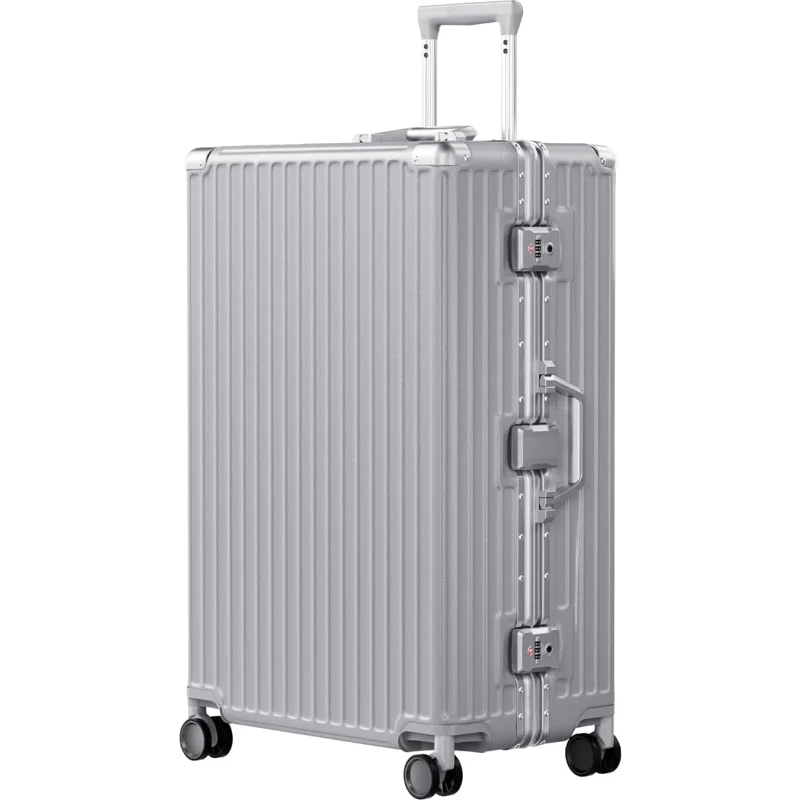 

AnyZip Luggage PC+ABS Aluminum Frame Zipperless Checked Luggage Hard Shell Suitcase with TSA Lock Double Spinner Wheels 28 Inch